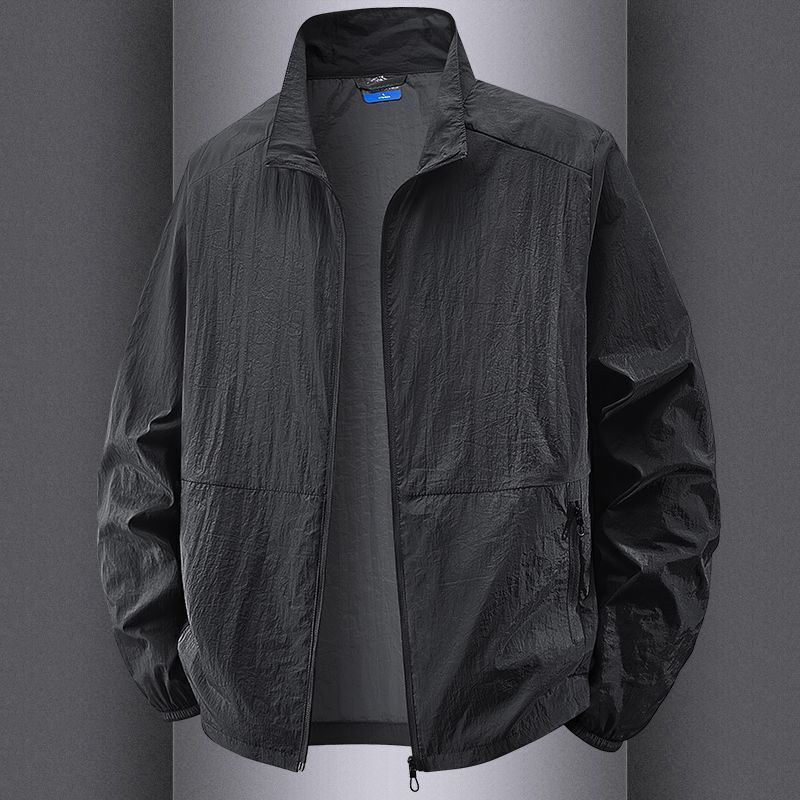 New Style Sun Protection Clothing for Men, Summer Ice Silk Outdoor Lightweight Breathable Stand-Up Collar Jacket, Casual Quick-Dry Outerwear New Style Sun Protection Clothing for Men, Summer Ice Silk Outdoor Lightweight Breathable Stand-Up Collar Jacket, Casual Quick-Dry Outerwear