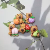 Милые однотонные фруктовые аксессуары из смолы для самостоятельного изготовления, заколки для волос, головные уборы, чехлы для телефонов, наклейки для кружек, обувь оптом