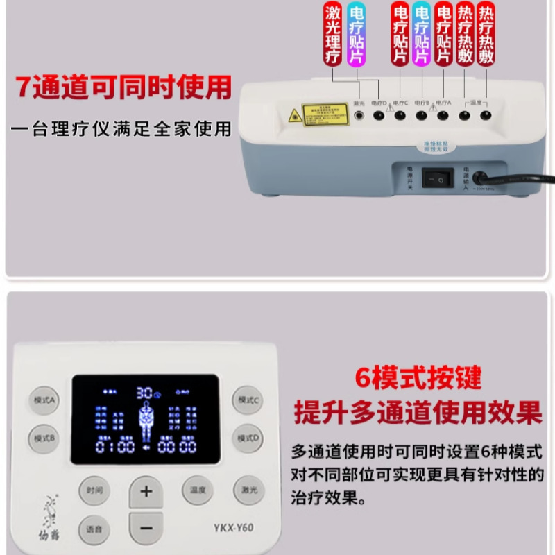 ツルコンピュータ中間周波治療器YKX-Y60医療用パルス電気治療器家庭用鍼灸理学療法|undefined