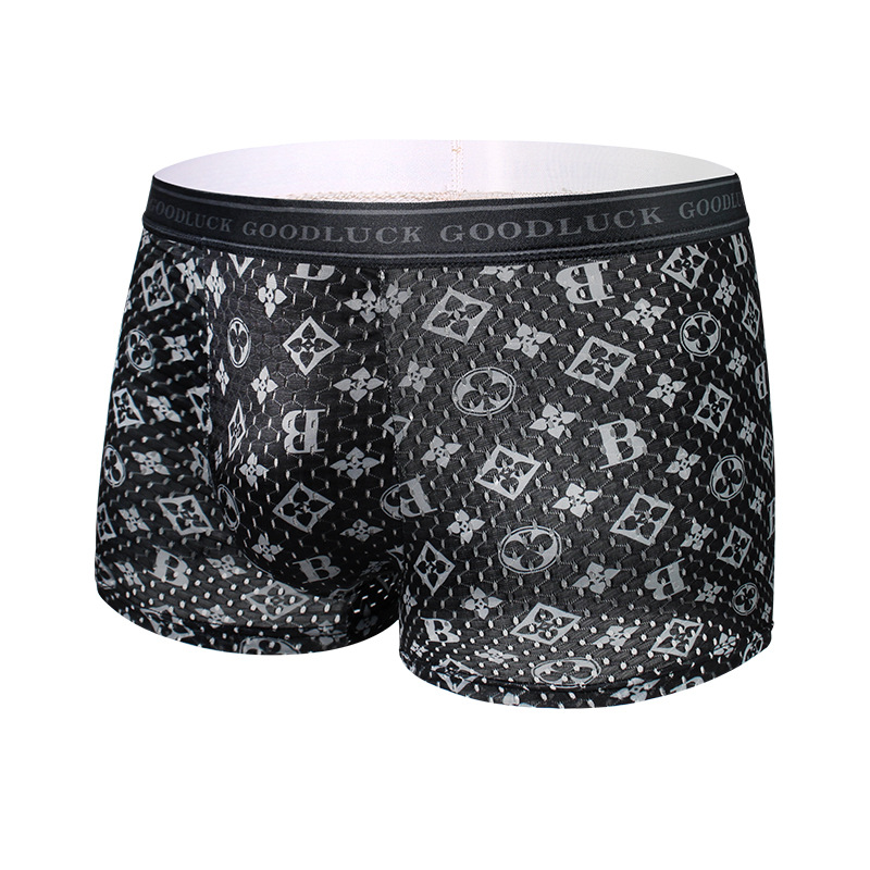 Transfronterizos exclusivos para pantalones interiores de hombre verano transpirables cómodos impresión de tamaño grande pantalones cortos de ángulo plano de hombre fábrica al por mayor