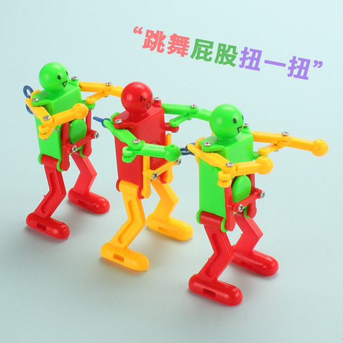 Dancing robot creative winding swing mini stickman wind-up toy children's street stall night market wholesale