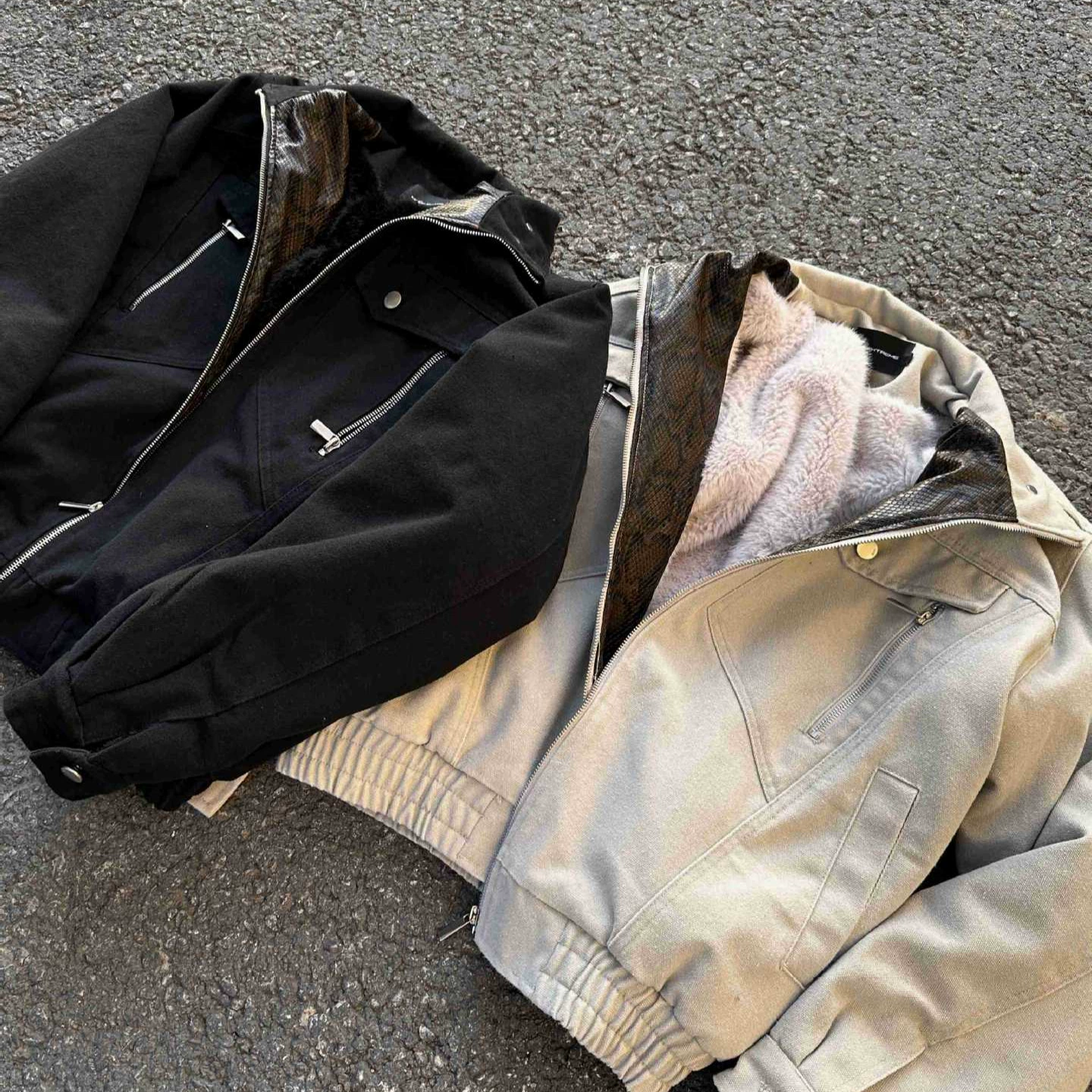 MADEEXTREME Армейская ткань Mountain Python Волосатый Воротник Сшитый осенью и зимой Плюшевый Толстый Теплый Свободный Куртка Куртка Мужской