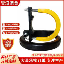 现货供应包胶四氟U型螺栓碳钢材质U型丝船舶用特佛龙镀锌管卡