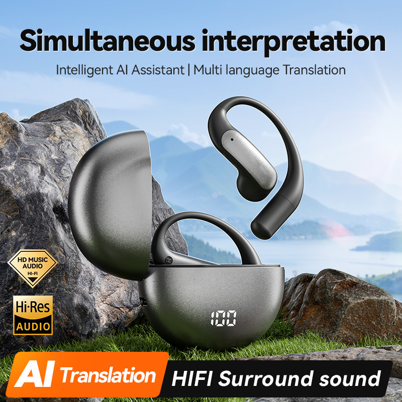 M118 Long Endurance Ear-hanging Headset Not in Ear Private Model Noise Reduction Cross-border New AI Translation Wireless Bluetooth Headset M118 Long Endurance Ear-hanging Headset Not in Ear Private Model Noise Reduction Cross-border New AI Translation Wireless Bluetooth Headset