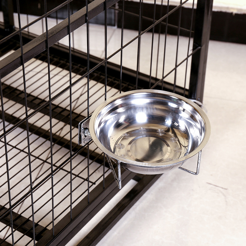 Pet bowl dog bowl cat bowl cat food bowl dog bowl feeder dog cage cat cage hanging bowl pet food bowl stainless steel 3