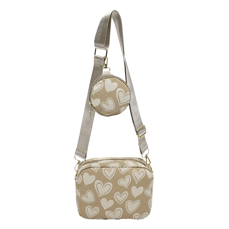 Bolsas de lona suaves de moda de corazón de melocotón bolsas de mujer de verano 2024 nuevas bolsas de madre de viento de gran capacidad bolsas pequeñas