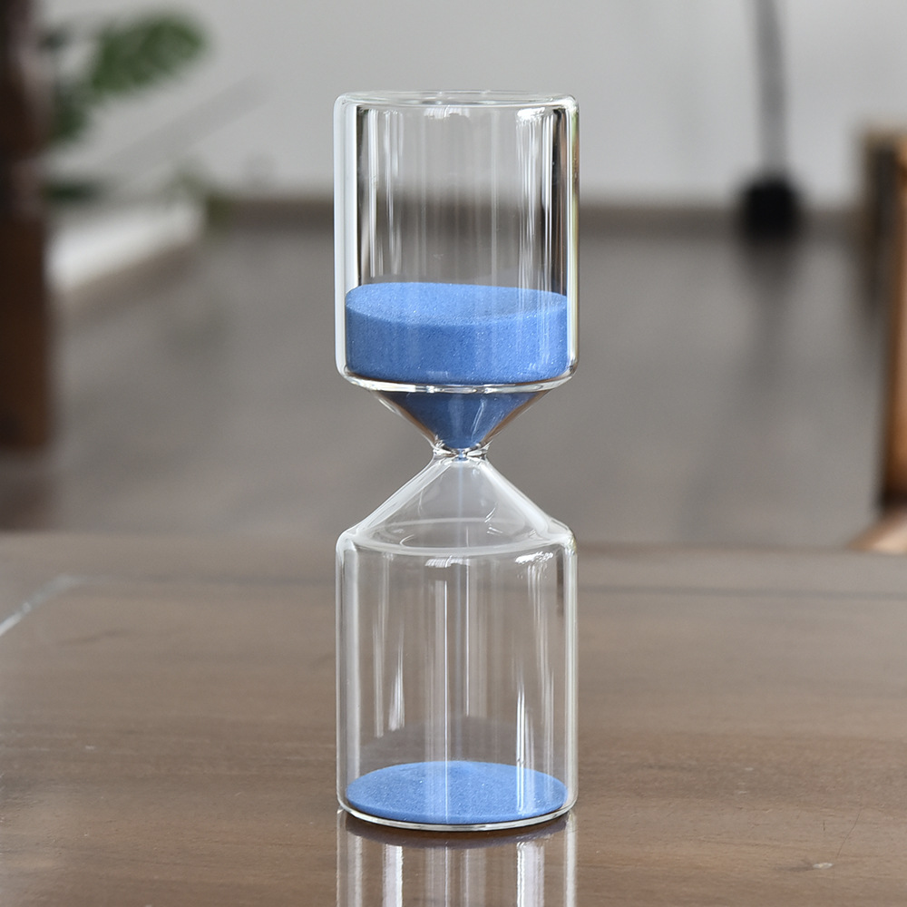 Creativo 5 15 30 minutos reloj de arena cilíndrico regalos de cumpleaños temporizador reloj de arena de vidrio decoración para el hogar