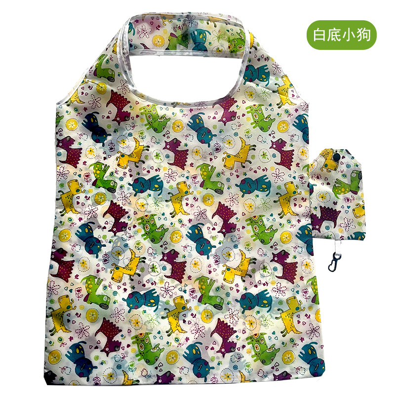 En stock nuevo 190T poliéster bolso de compras bolso portátil plegable publicidad regalo promocional bolsa al por mayor