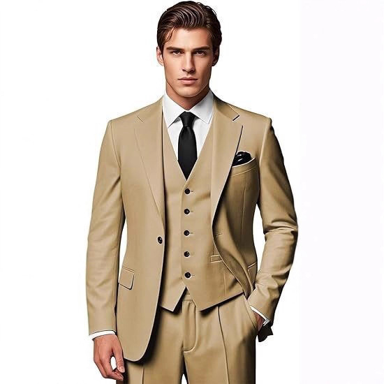 European and American Foreign Trade Groom and Groomsman Tuxedo Party Suit Slim Fit Business Casual Jacket Set Three-Piece Set