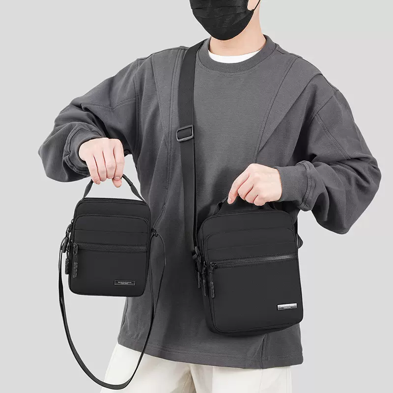 2025休闲百搭斜挎包新款简约通勤单肩包大容量潮时尚百搭手提男包