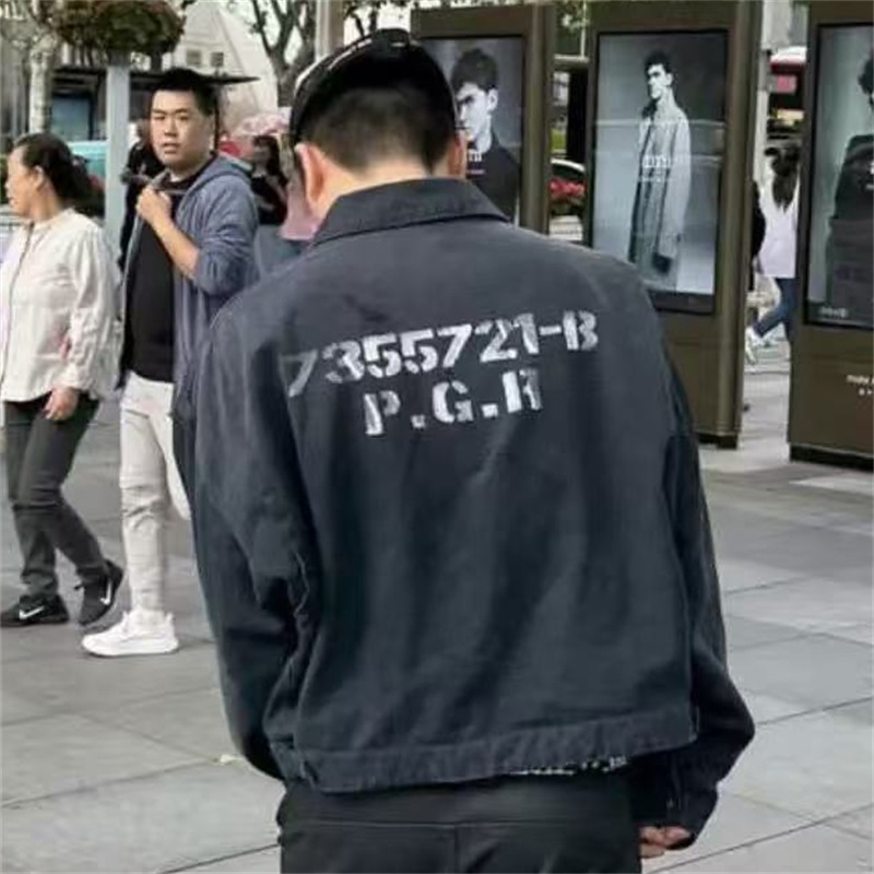 Grailz Project G/R chaqueta de herramientas especial retro chaqueta de punto con cremallera rasgada chaqueta de hombre de moda