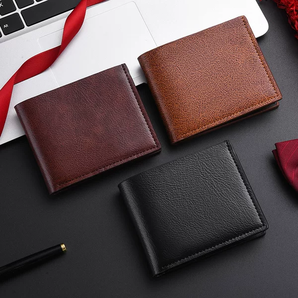 Manufacturer Wholesale Leather Student Wallet Men's Short Wallet Driver's License Holder Men's Wallet Card Holder Integrated Wallet