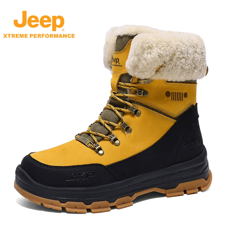 JEEP/Jeep зимний новый открытый мужской бег спортивные бархатные утолщенные ветрозащитные снежные сапоги