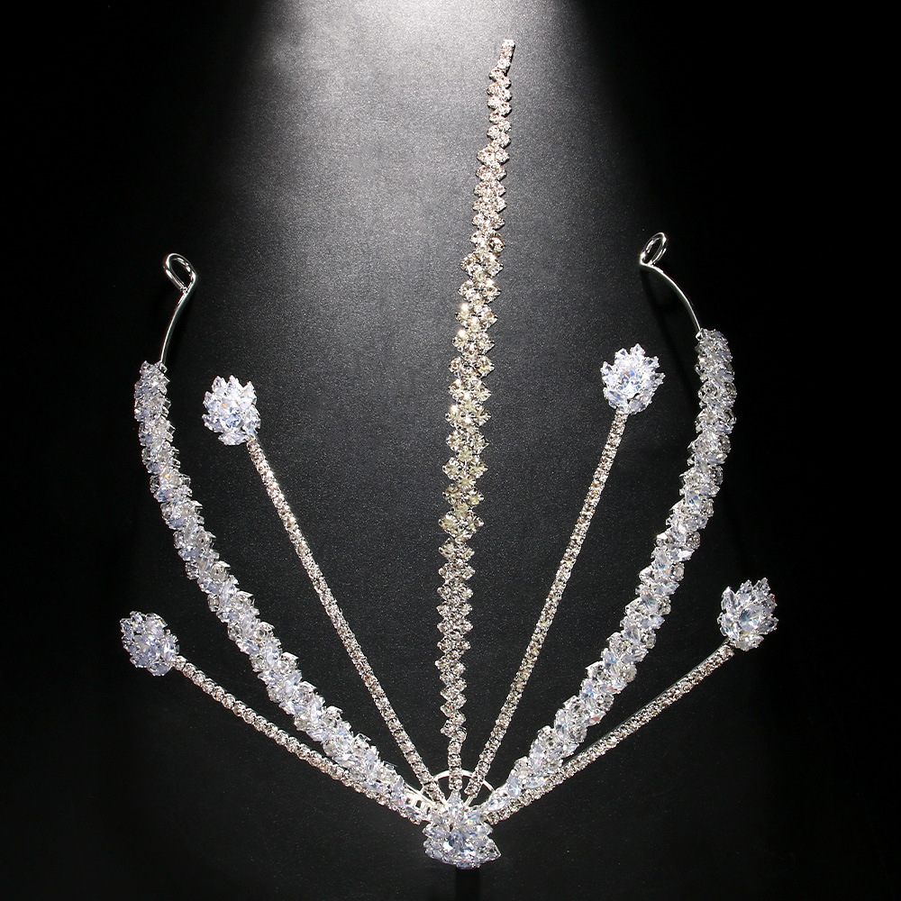 Transfronterizo nuevo circón diadema personalidad europea y americana exagerada brillante tocado nupcial accesorios versátiles headwear