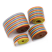 彩色排线1米杜邦线10p14/16/20/26/34/40P彩排线1.27mm间距FC兼容