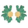 Retro metal earrings, suitable for import, European style, flowered