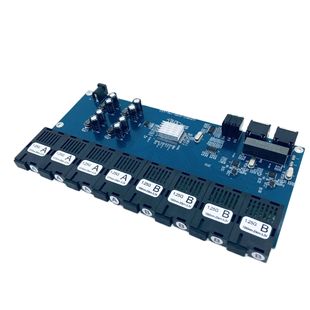 Gigabit 100 M 8 light 2 electric single mode single fiber optical fiber transceiver 8-port switch photoelectric converter motherboard Pcba