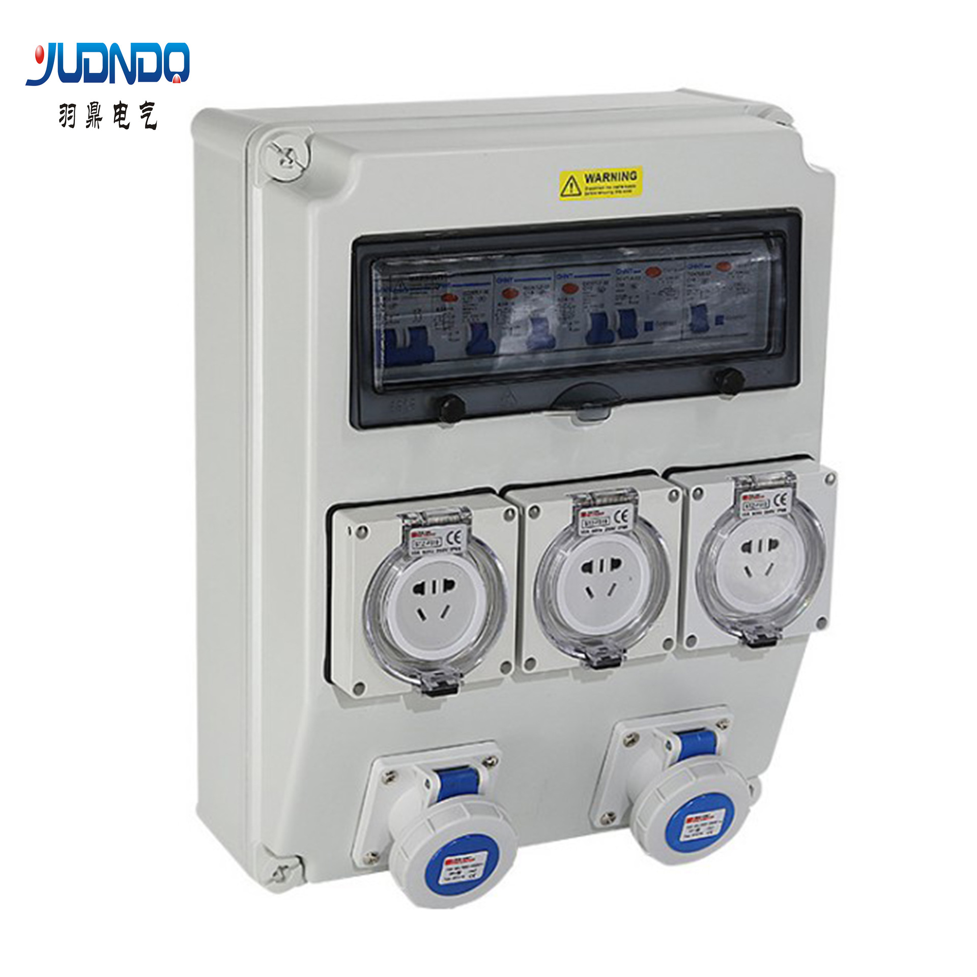 供应塑料配电箱 检修电源箱 壁挂式室外工地便携挂壁PC工业插座箱