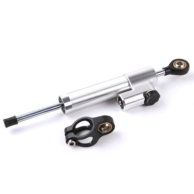 Direction Damper Steering Stabilizer – Motorcycle Safety Supplies - silver-black