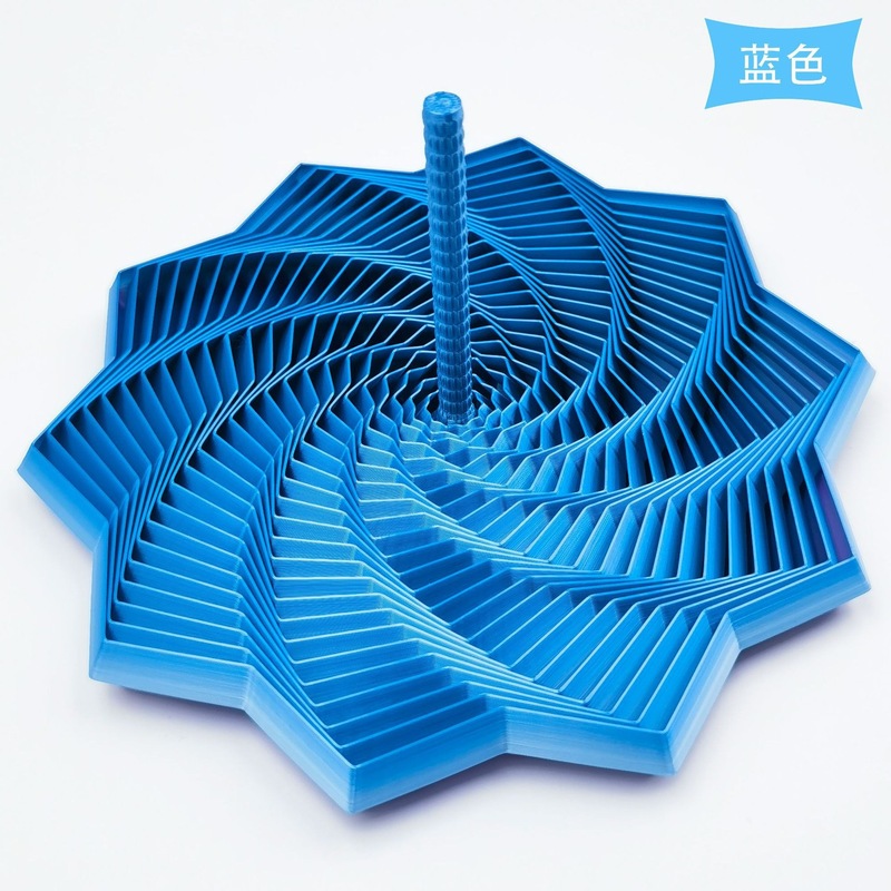 3d打印带手柄的十角边指尖解压玩具萝卜塔螺旋烦躁之十角星摆件|undefined