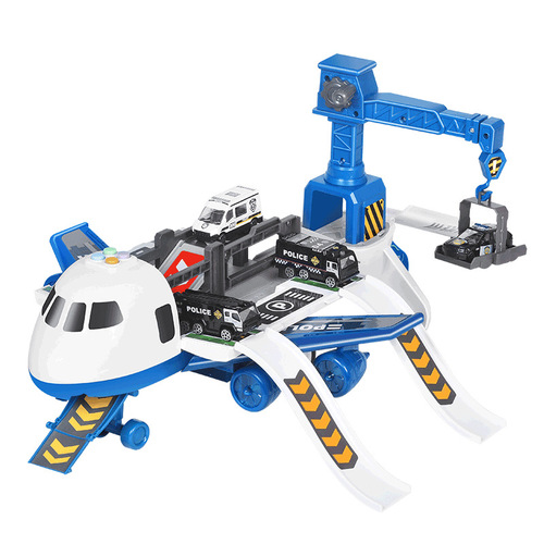 Children's airplane toy educational multi-functional deformation passenger aircraft track storage alloy car model cross-border supply