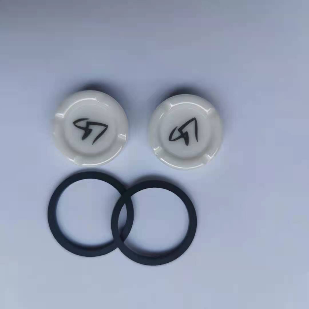 Pistón de cerámica de 22 mm x 9 mm para reparación de frenos de bicicleta de montaña con anillo de sellado, blanco