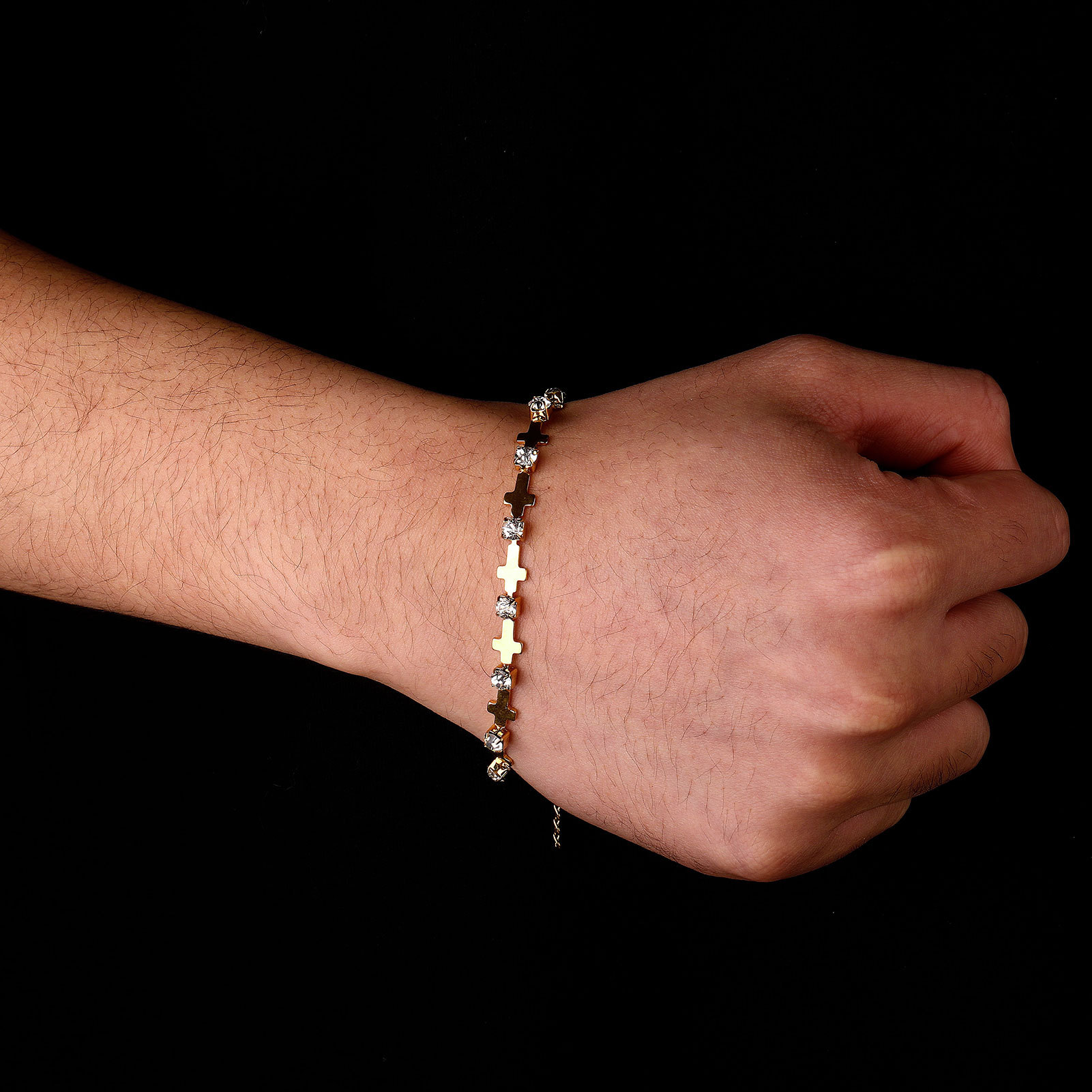 creative design bracelet with zircon stainless steel