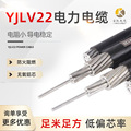 YJLV22铝芯电缆三相电线 4/5芯10平方地埋铠装架空电力线三相四线