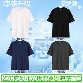 河北光板索罗娜短袖t恤定制工作服团服男女通用上衣跨境宽松版t恤