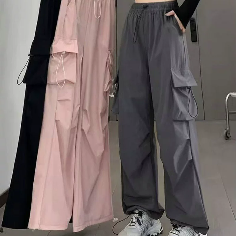 Climbing autumn fitted sports trousers for leisure, American style, high waist