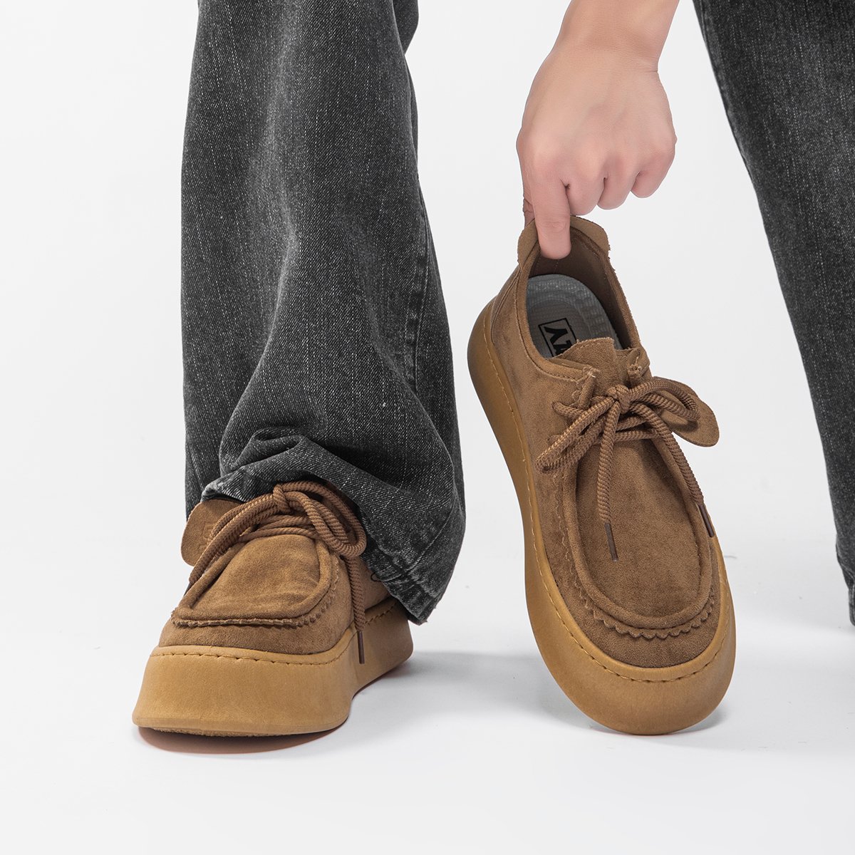 Men's Shoes 2025 Autum New Breathable Mesh Shoes Men's Trendyy Fashion Versatile Thick-Soled Soft Casual Board Shoes