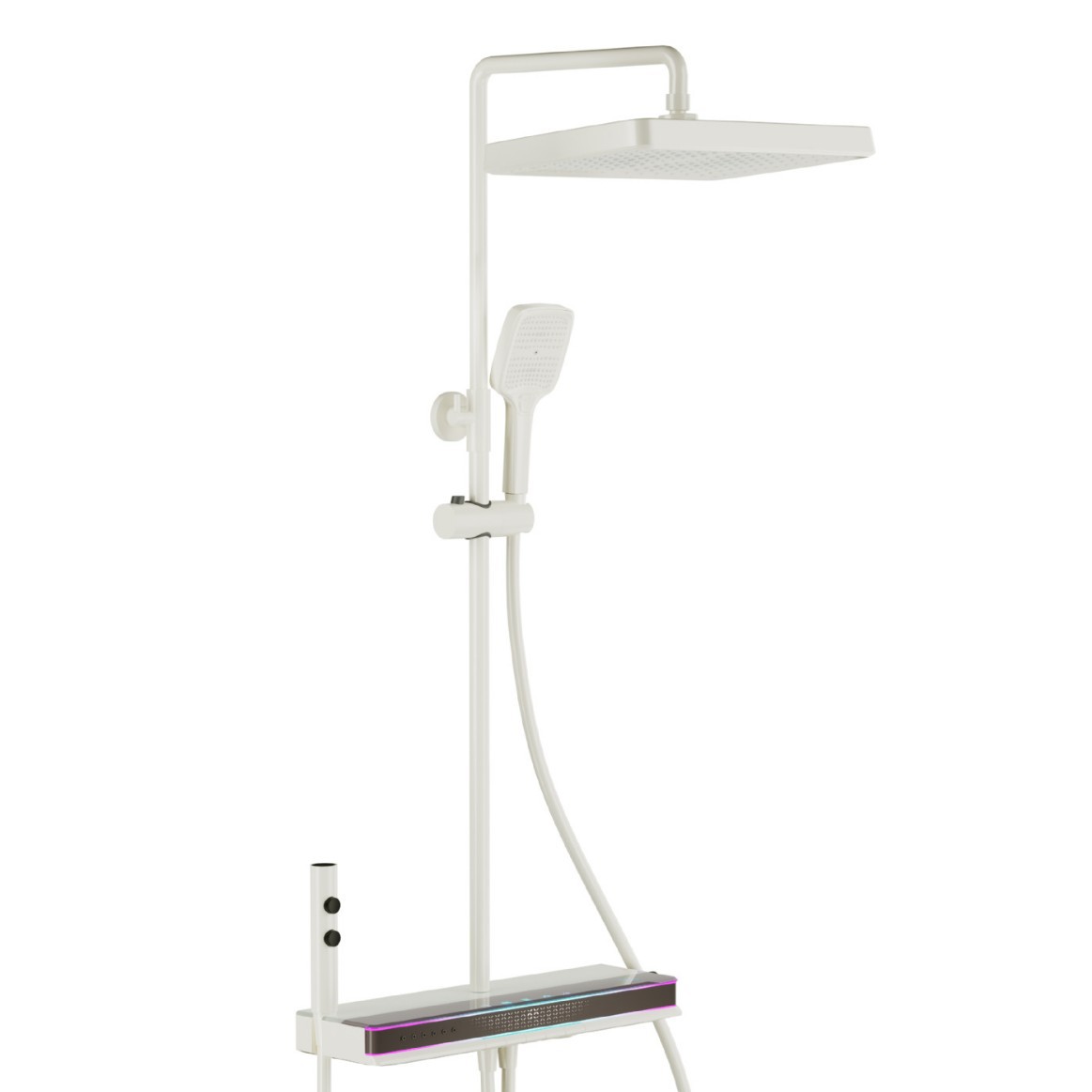 Cara de siete caracteres blanca lechosa