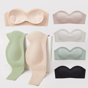 Strapless Bra for Women, Summer Thin Style, Minimizes Large Bust, Gathers and Lifts, Non-Slip Off-Shoulder, Invisible Bandeau Bra