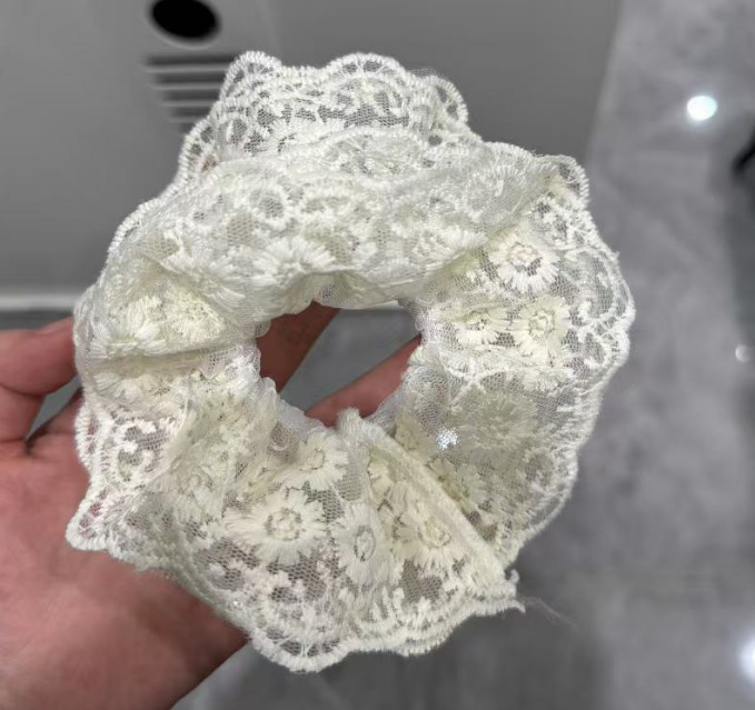 法式文艺~复古甜美方巾大肠发圈女高级感超大号马尾头绳发 饰头饰|undefined