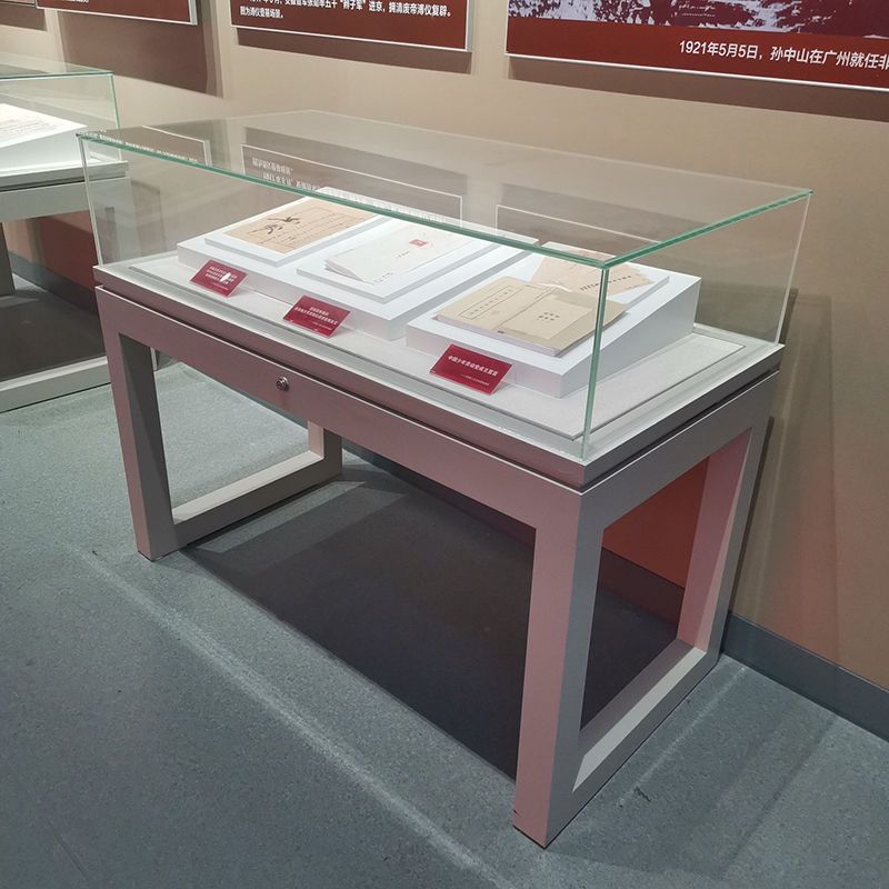 实木博物馆玻璃展柜企业文化展览展厅展示柜文物古董荣誉勋章展柜