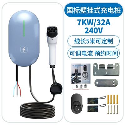 National Standard New Energy Charging Station 7Kw for Home Use with Adjustable Current and Reservation Options for Byd and Tesla Fast Charging (Elektrikli avtomobil şarj stansiyaları) - national-standard-3m-wire-length