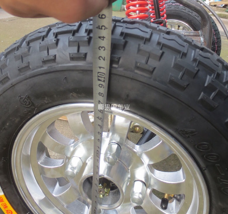 Modified four-wheel electric vehicle accessories: Go-kart steering wheel, front axle steering suspension system with 4.00-10 tires