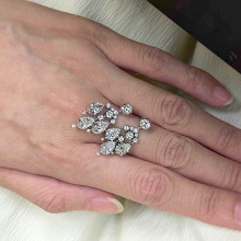 法式名媛超闪水滴锆石流苏耳钉耳饰高级感设计晚宴高奢耳饰耳坠女