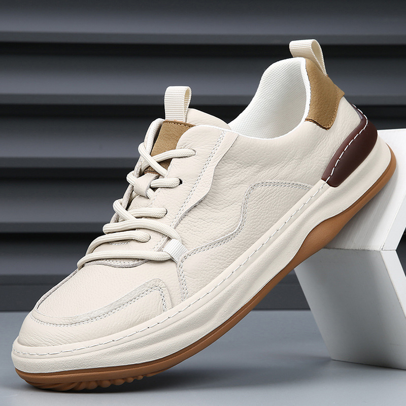 2026 Spring New Men's Shoes with Soft Sole and Soft Leather, Versatile and Breathable Mango-Style Casual Leather Shoes for Men