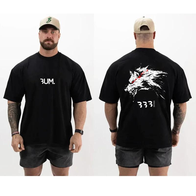 Cross-Border European Size Summer Jogger Gym Tee Men's Cbum T-Shirt Thavage Mus