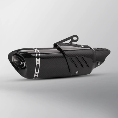 Motorcycle exhaust pipe Z900 R3 MT07 Z - full-real-carbon-fiber-cover