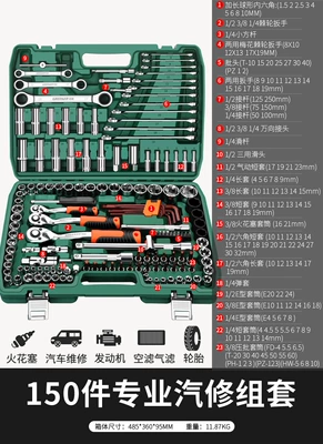 Sheet Metal Spray Repair – Socket Wrench Sleeve Car Repair - upgraded-72-tooth-curved-handle-auto-repair-150-piece-set
