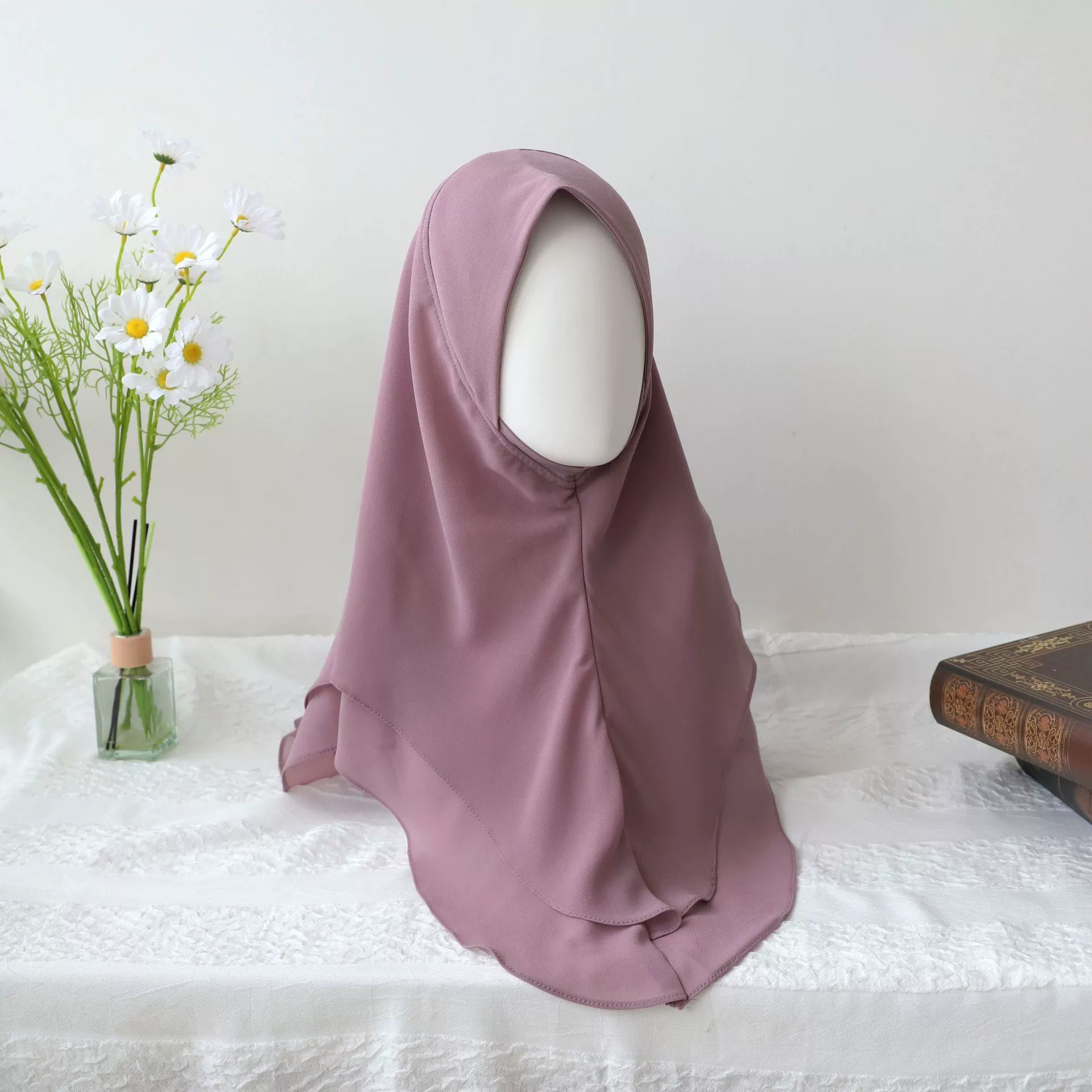 Scarf chiffon breathable comfortable, one size, multi-color hijab style