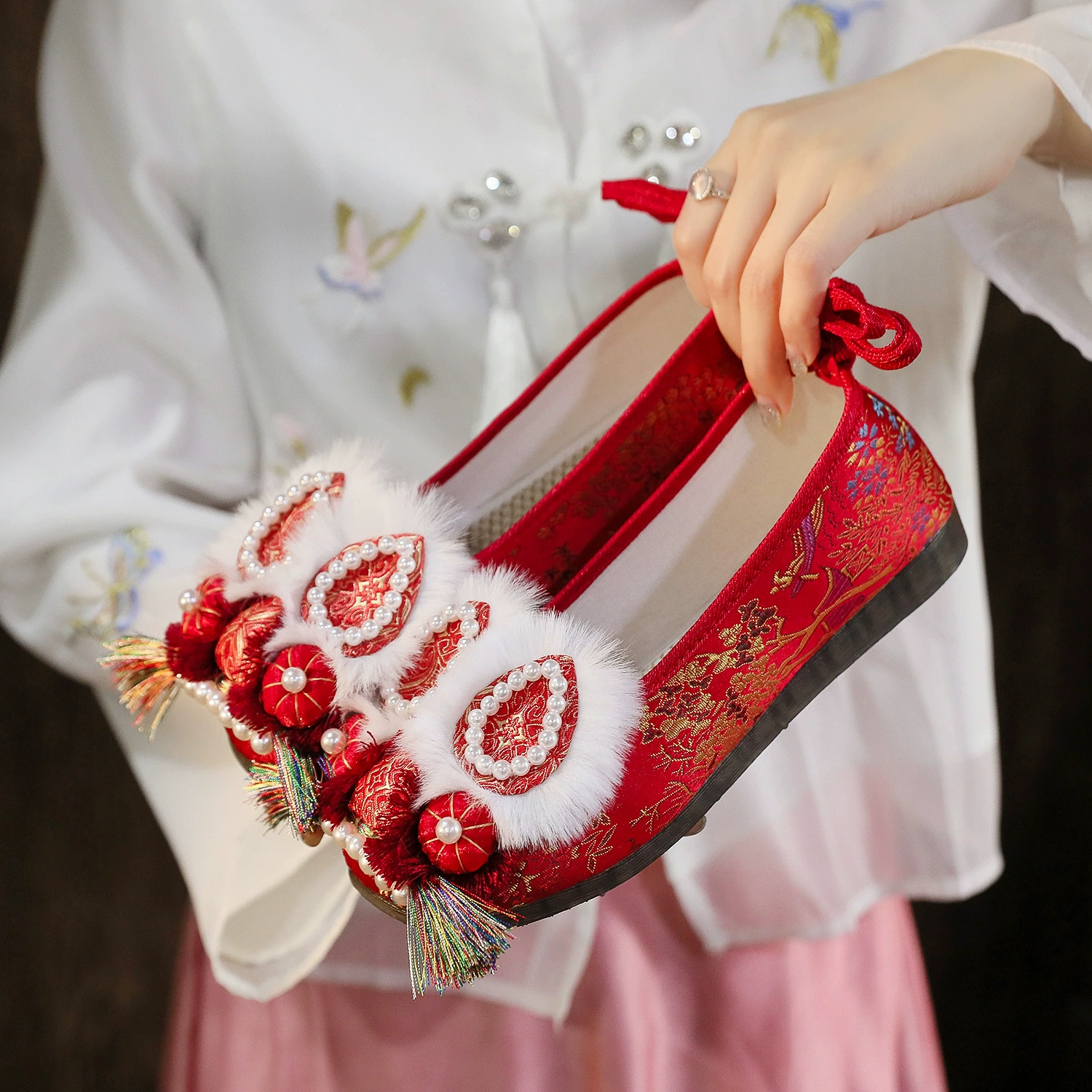 Голова тигра 2024 осенний новый национальный стиль для взрослых туфли с головой тигра