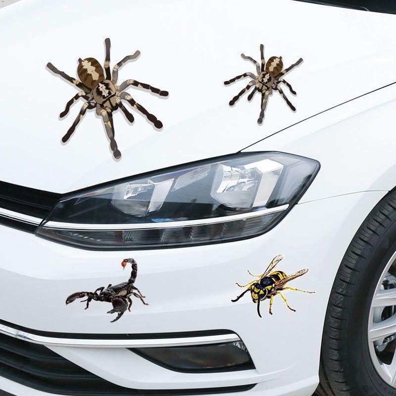 Avtomobil shaxsiyati 3D o'rgimchak avtomobil stikeri Chayon dekorativ stiker orqa ko'zgu bamperi suv o'tkazmaydigan skretch stiker yonilg'i baki stiker