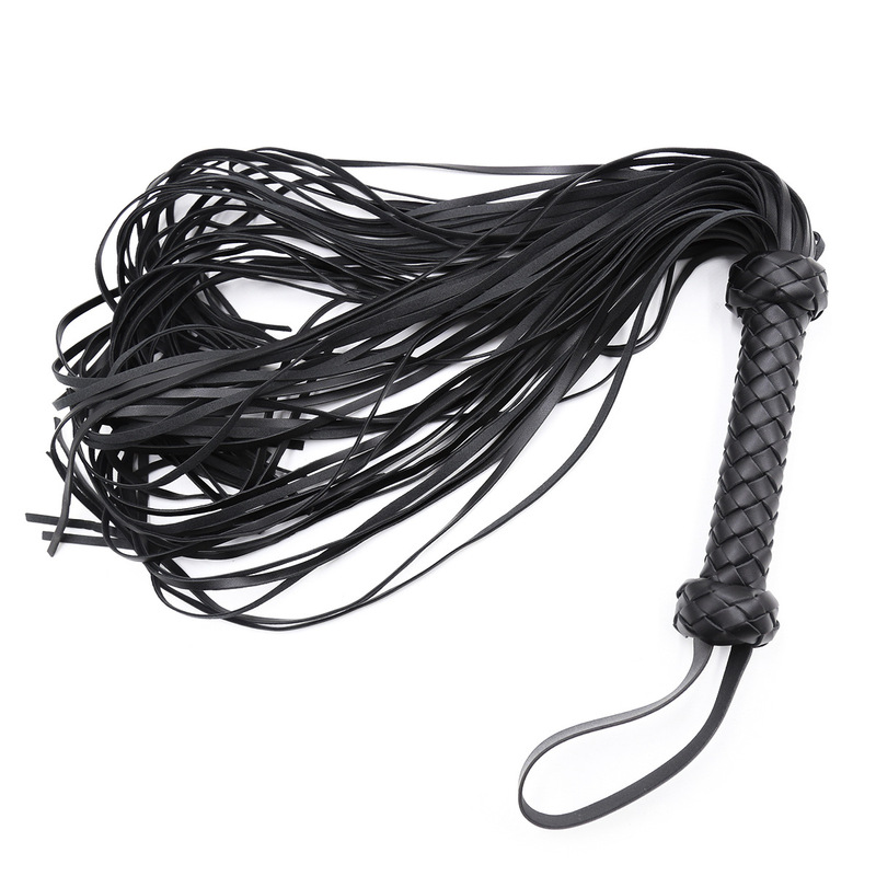 Directly Supplied from the Manufacturer, Sm Sex Toys, Hand-Woven Leather Whip, Red and Black Whip, Tassel Whip, Alternative Toy, Horse Whip