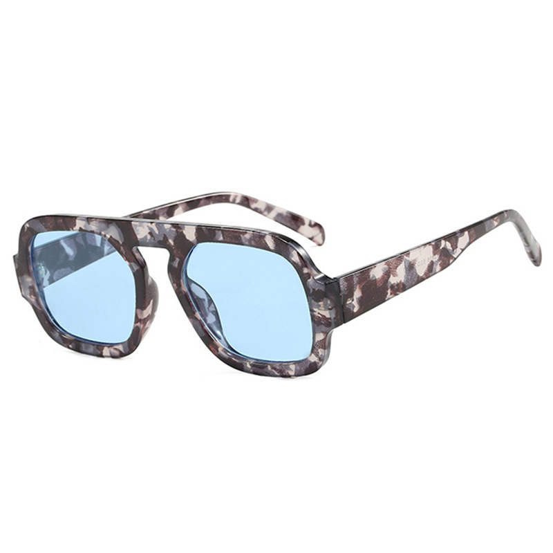 2024 nuevas gafas de sol de caja de piloto de una sola viga de hip-hop de moda, gafas de sol de ciclismo al aire libre europeas y americanas