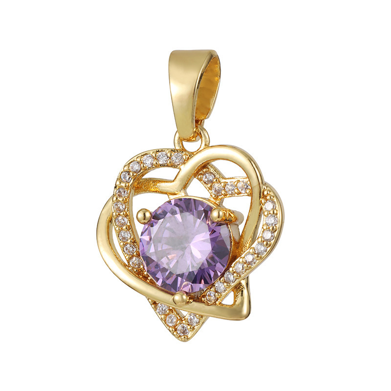 Joyas transfronterizas colgante de rubí esmeralda ligero de lujo accesorios de acero de titanio collar no decolor cadena clavícula