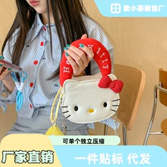 クリエイティブかわいいハローキティミニハンドバッグ子供小銭入れポータブル斜めがけバッグ女の子プレゼント