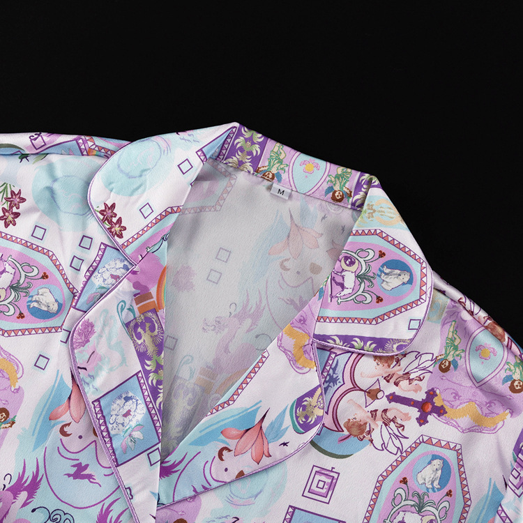 Special Interest Design Printed Pajamas Women Spring Autumn Long Sleeve Can Be Outerwear Homewear Set 9 Special Interest Design Printed Pajamas Women Spring Autumn Long Sleeve Can Be Outerwear Homewear Set